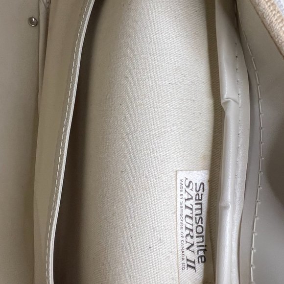 Vintage Samsonite Saturn II Shoulder Bag 15 x 11 x 5 Cream Adjustable Strap - Picture 8 of 12